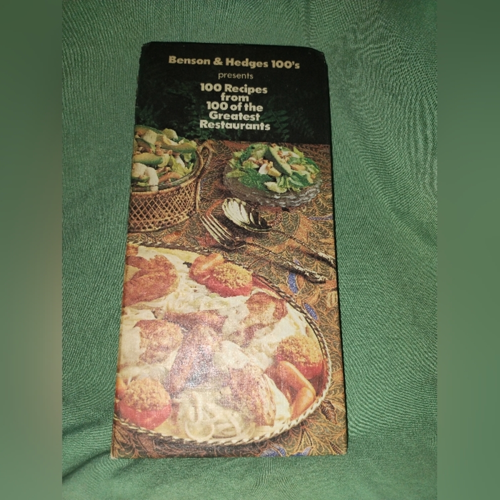 Vintage Benson And Hedges 100s Advertising Recipe Book 1978 Philip Morris